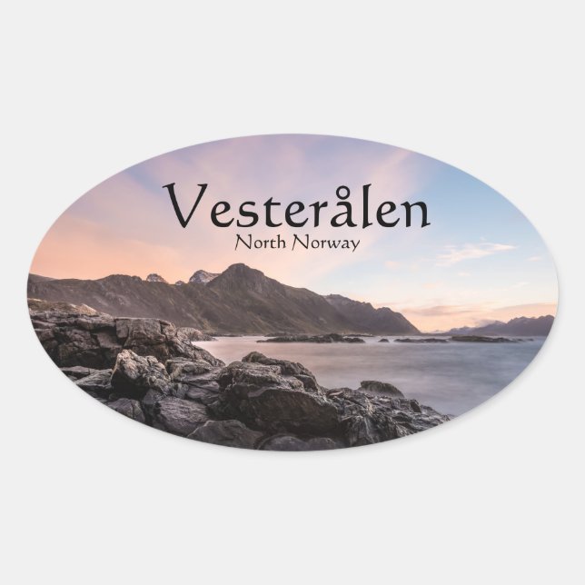 Sticker Ovale Norvège Vesteralen Seascape (Devant)