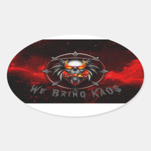 Sticker Ovale Nous apportons l'autocollant de KAOS