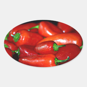 Sticker Ovale Nouveau-Mexique Chili Peppers (Chili)