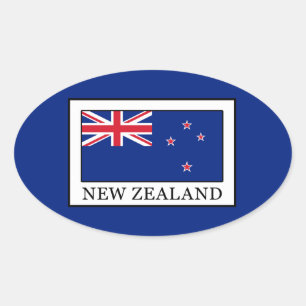 Sticker Ovale Nouvelle-Zélande