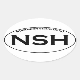 Sticker Ovale NSH - Poisson à tête de couleuvre du Nord