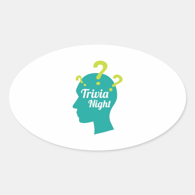 Sticker Ovale Nuit Trivia (Devant)