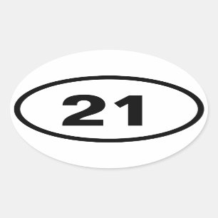 Sticker ovale Numéro de casier