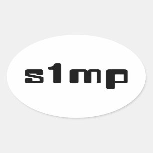 Sticker Ovale Numéro Un Simp