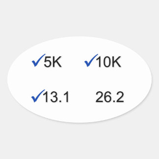 Sticker Ovale Objectifs du marathon