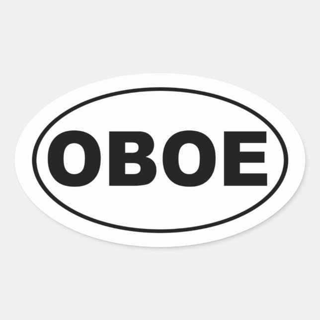 Sticker Ovale Oboe Gift (Devant)