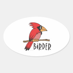 Sticker Ovale Observation d'oiseaux