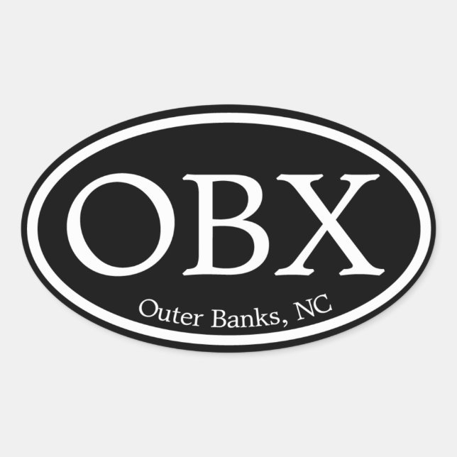 Sticker Ovale OBX Banques extérieures Noir Oval (Devant)