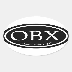 Sticker Ovale OBX Banques extérieures Noir Oval