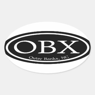 Sticker Ovale OBX Banques extérieures Noir Oval
