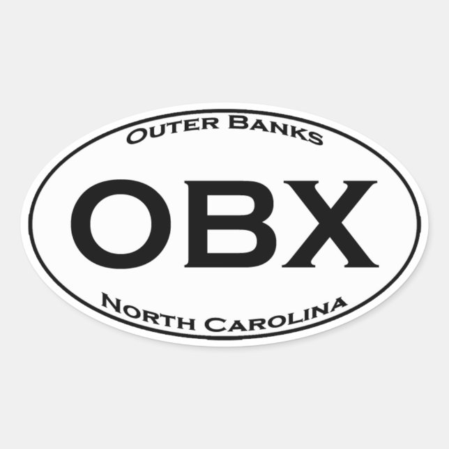 Sticker Ovale OBX - Euro logo externe d'ovale de style des (Devant)
