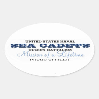 Sticker Ovale Officier fier