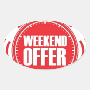 Sticker Ovale offre week-end