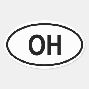 Sticker Ovale Ohio "OH"