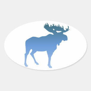 Sticker Ovale Oie bleue