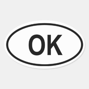 Sticker Ovale Oklahoma "OK"