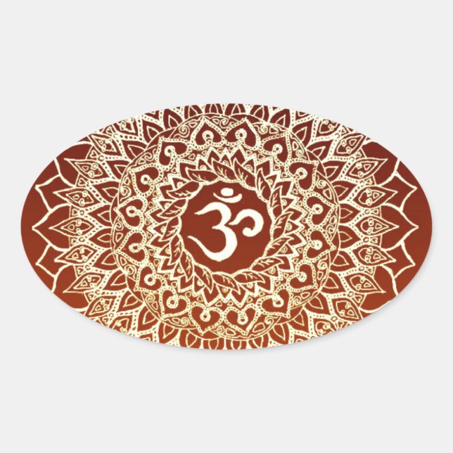 STICKER OVALE OM HINDU SYMBOLE (Devant)