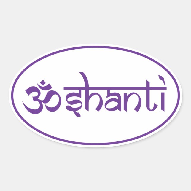 Sticker Ovale Om Shanti (Devant)