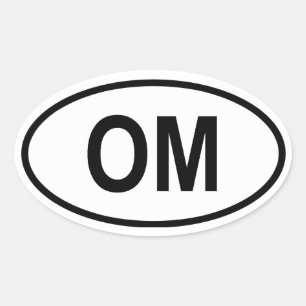 Sticker Ovale Oman "OM"