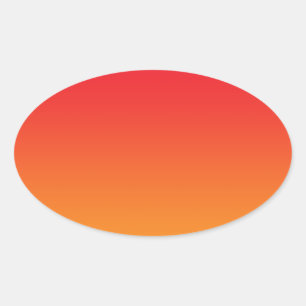 Sticker Ovale Ombre rouge et orange