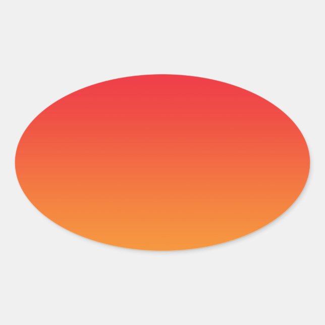 Sticker Ovale Ombre rouge et orange (Devant)