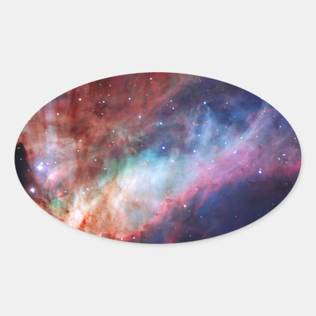 Sticker Ovale Omega Nebula - Notre univers Extraordinaire (Devant)
