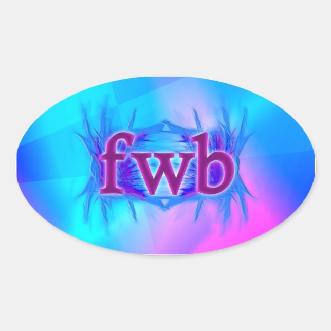 Sticker Ovale OMG ! fwb (Devant)