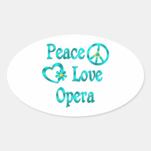 Sticker Ovale Opéra d'amour de la paix