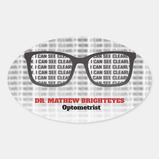 Sticker Ovale Optométriste (Devant)