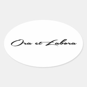 Sticker Ovale Ora et Labora