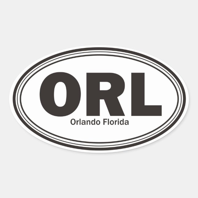 Sticker Ovale Orlando Floride (Devant)