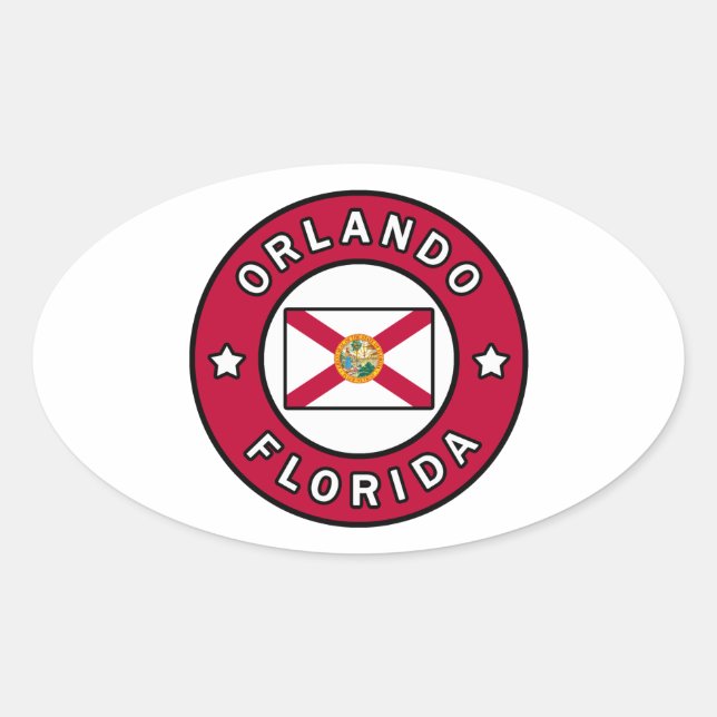 Sticker Ovale Orlando Floride (Devant)