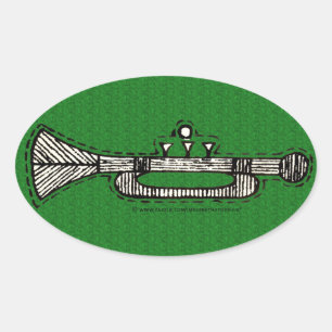 Sticker Ovale Ornements vintages