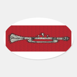 Sticker Ovale Ornements vintages