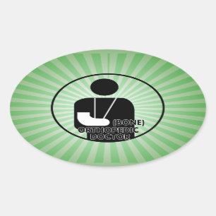 STICKER OVALE (OS) DOCTEUR ORTHOPÉDIQUE LOGO