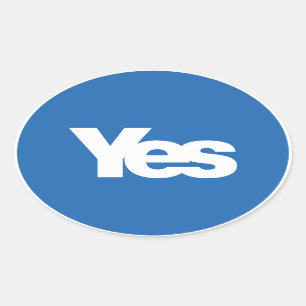 Sticker Ovale Oui Écosse Scotland Scottish Independence 2014 aut