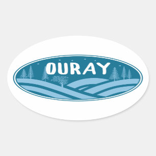 Sticker Ovale Ouray Colorado Extérieur