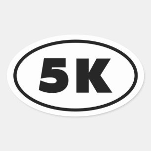 Sticker Ovale Ovale du coureur de 5 000