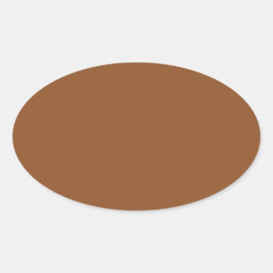 Sticker Ovale Pain d'épices Solid Brown, Arrière - plan couleur 