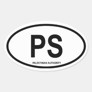 Sticker Ovale Palestine "PS"