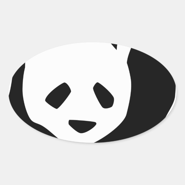 Sticker Ovale Panda (Devant)