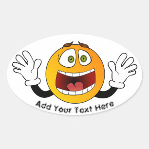 Sticker Ovale Panique Emoji