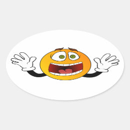 Sticker Ovale Panique Emoji