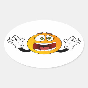 Sticker Ovale Panique Emoji