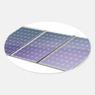 Sticker Ovale Panneaux solaires