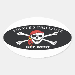Sticker Ovale Paradis de pirates