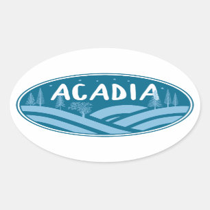 Sticker Ovale Parc national Acadia En plein air