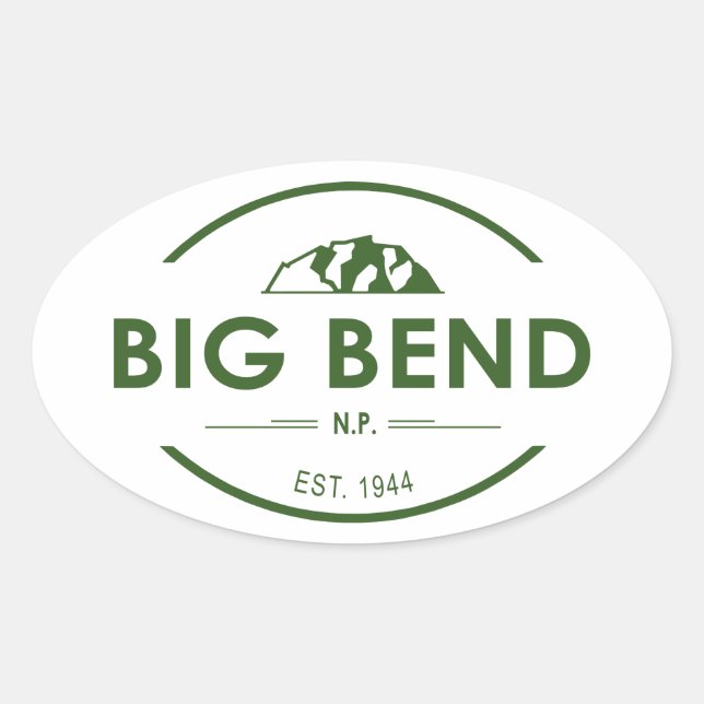 Sticker Ovale Parc national Big Bend (Devant)