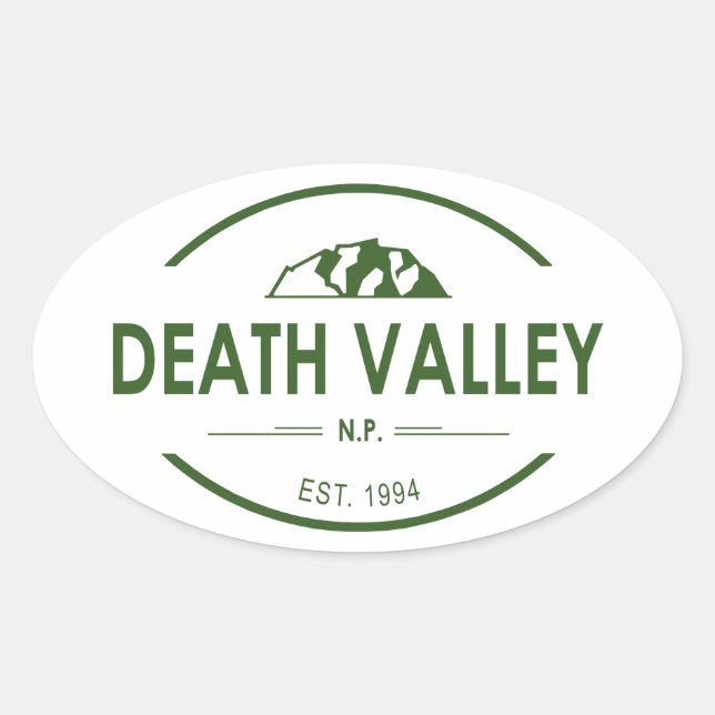 Sticker Ovale Parc national de Death Valley (Devant)