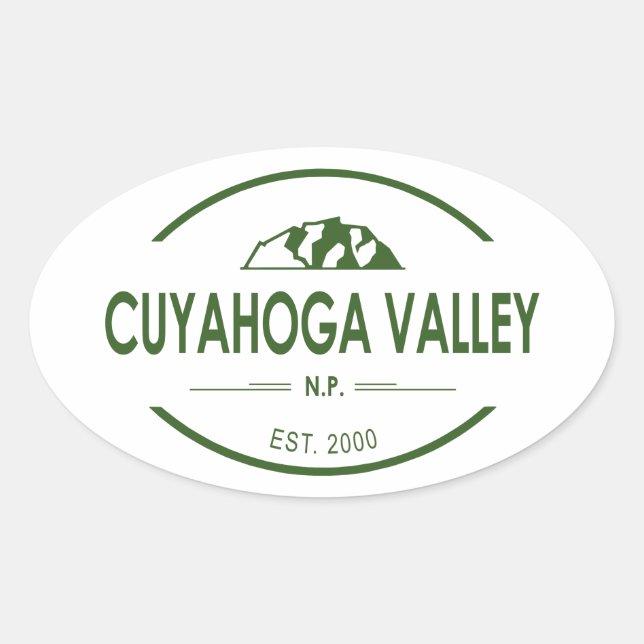 Sticker Ovale Parc national de la vallée de Cuyahoga (Devant)